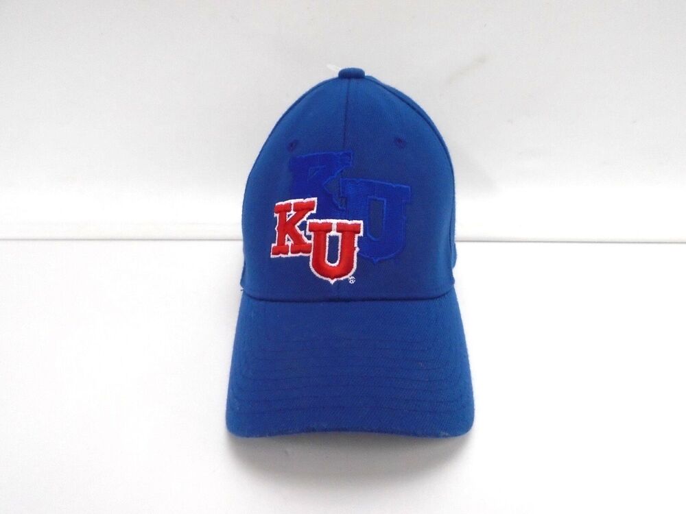 Vintage Zephyr Kansas University Jayhawks Baseball Hat Logo Fitted Size M/L Blue